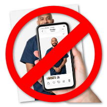 No photos of photos or screenshots