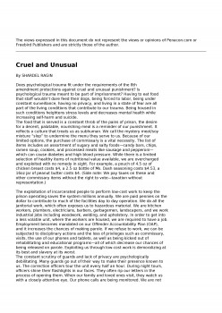 Cruel and Usual by Shardel Ragin